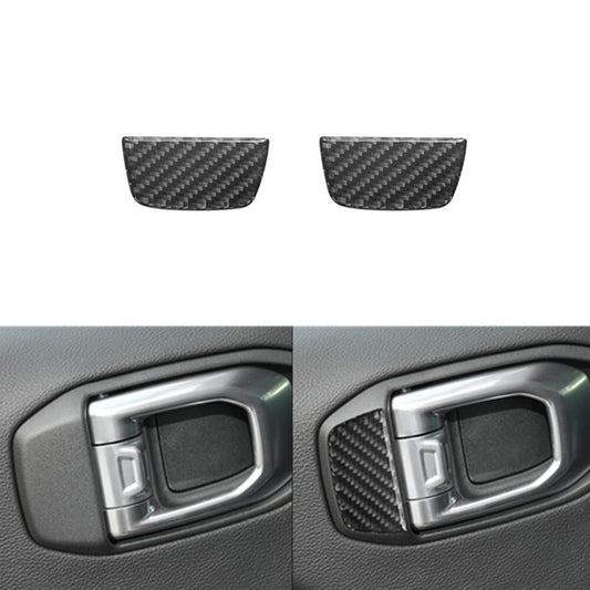 Carbon fiber rear door handle trimming for Jeep for Wrangler JL 2018 + gladiator 2020 +
