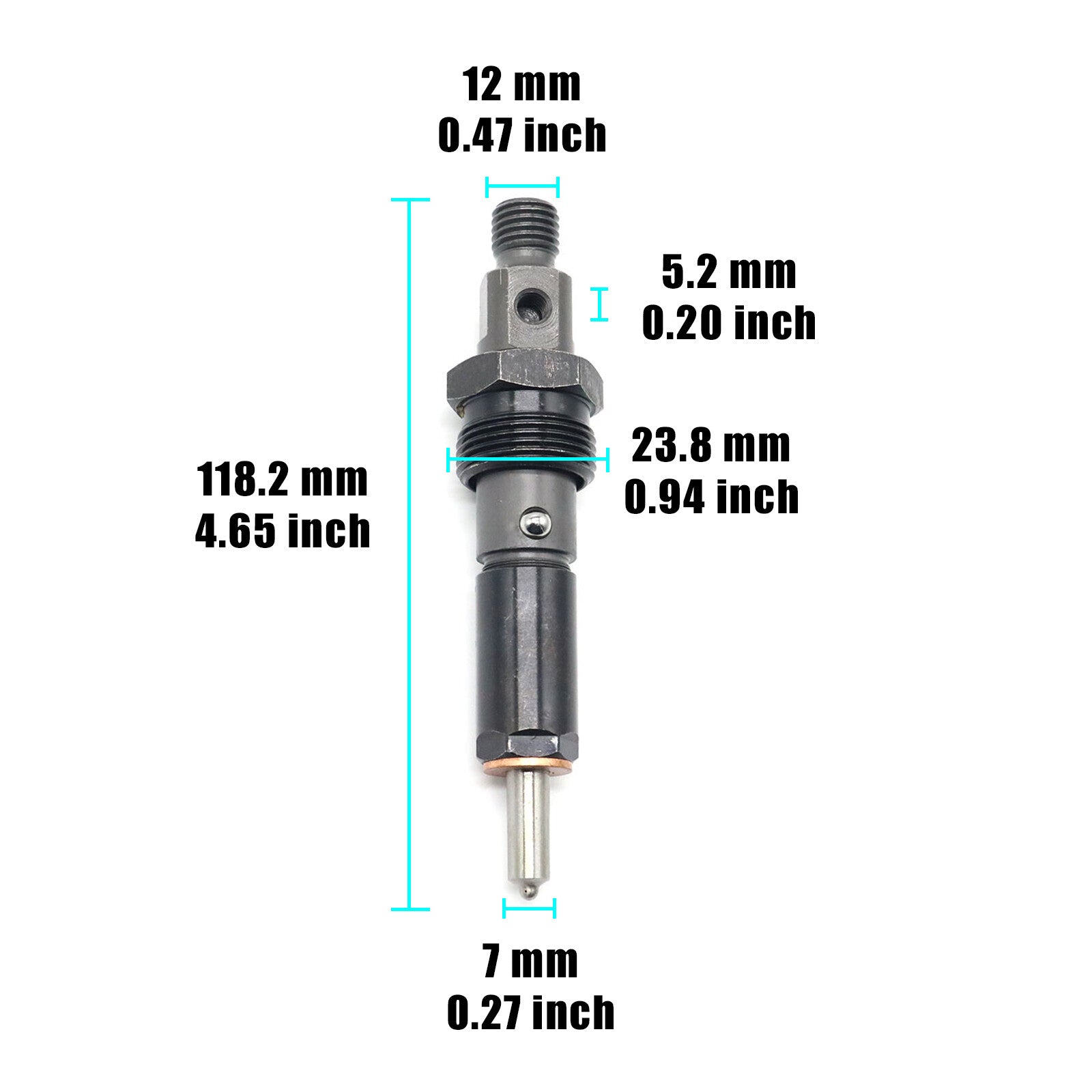 1PCS FUEL INJECTORS FIT FOR 5.9L 6BT DIESEL ENGINE 0432131837 3919350