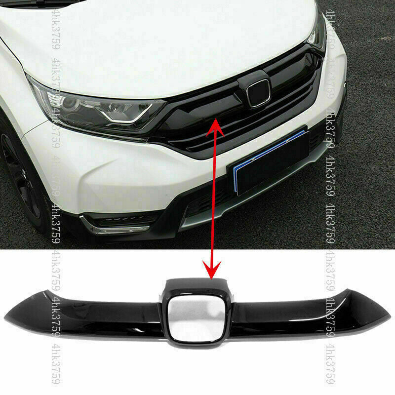 for Honda CR-V CRV 2017-2022 Glossy Black Front Upper Grille Cover Moulding Trim