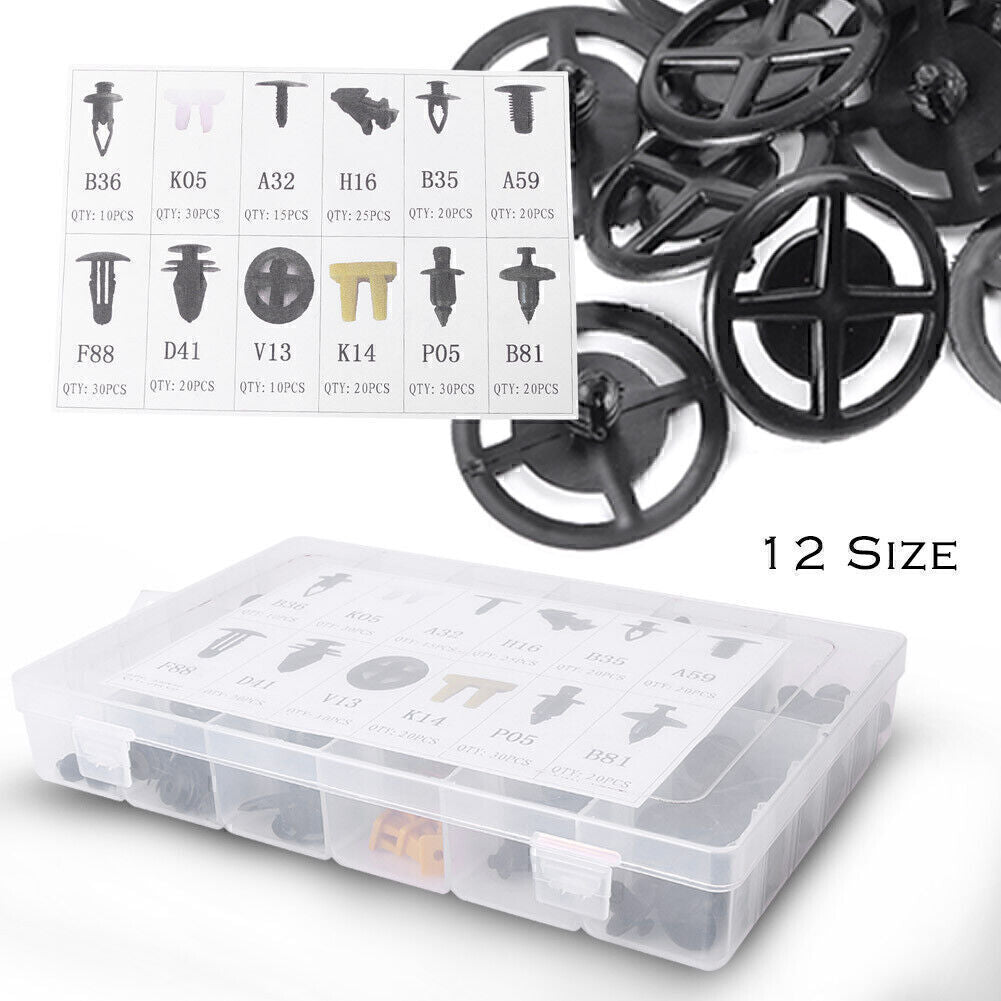 250pcs Set Plastic Car Push Pin Rivet Trim Clip Assortment Kit for Nissan