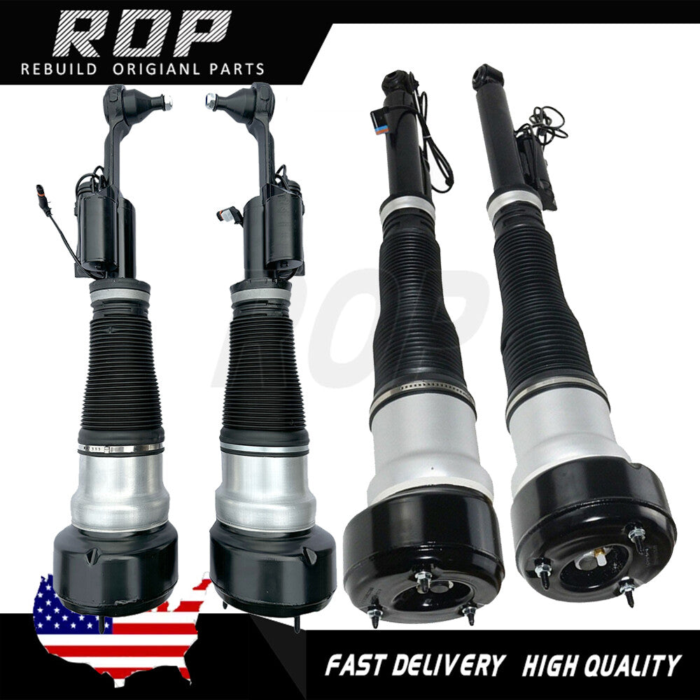 4Pcs Front Rear Complete Air Strut Shocks Assembly Kit for Mercedes W221 4Matic