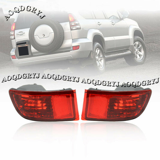 2X Red Rear Bumper Fog Light Housing Lamp Shell for Toyota Prado LC120 2003-2009
