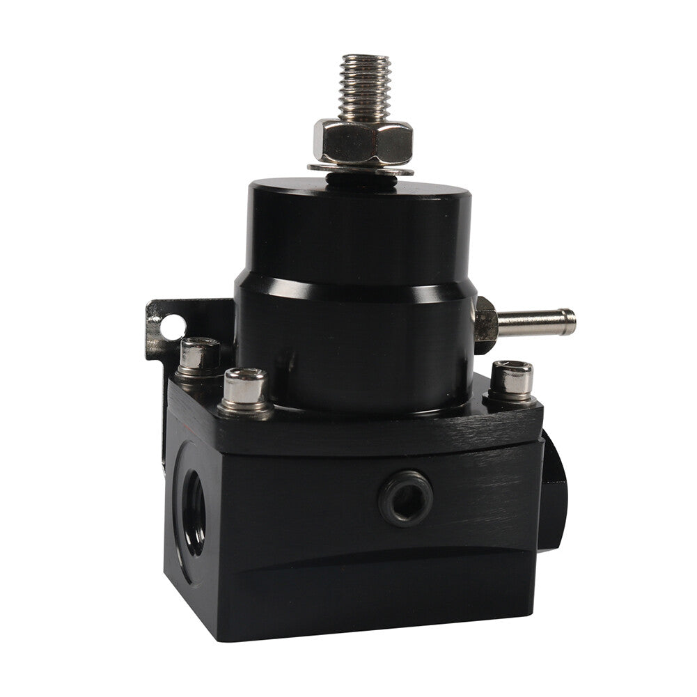 Universal Black 6AN 8AN Fuel Inject Pressure Regulator Kit With Oil Gauge Black