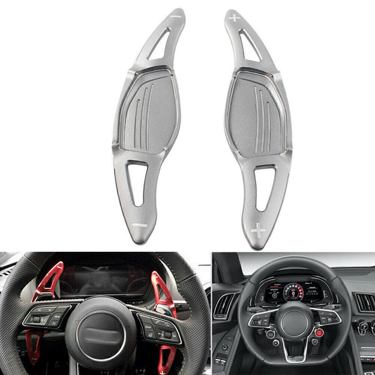 for Audi R8 RS3 RS4 RS5 TT RS Gray 2x Steering Wheel Paddle Shifter Extension