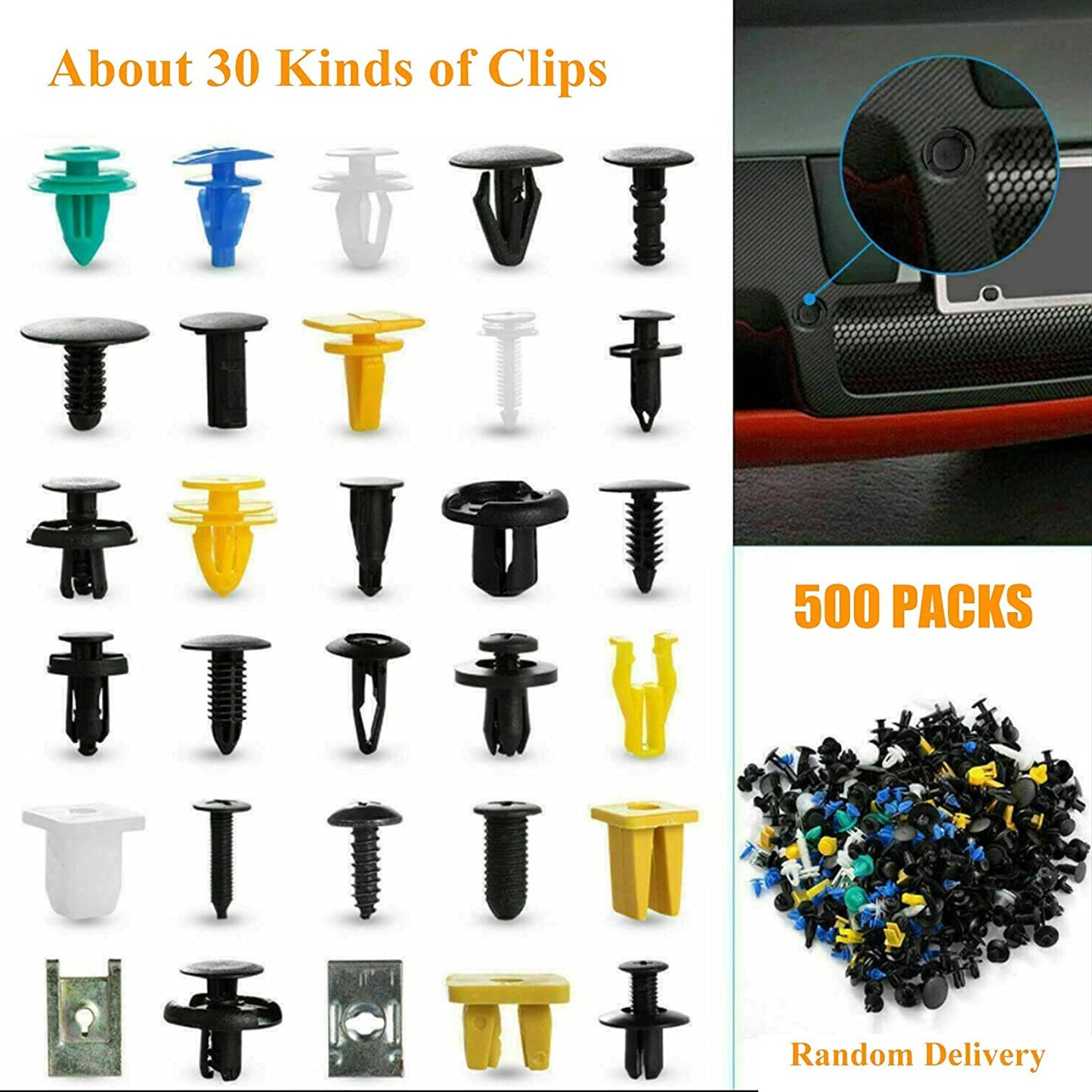 520 Clamp Car Body Plastic Promotional Rivet Decoration Molding Fastener Screwdriver Kit