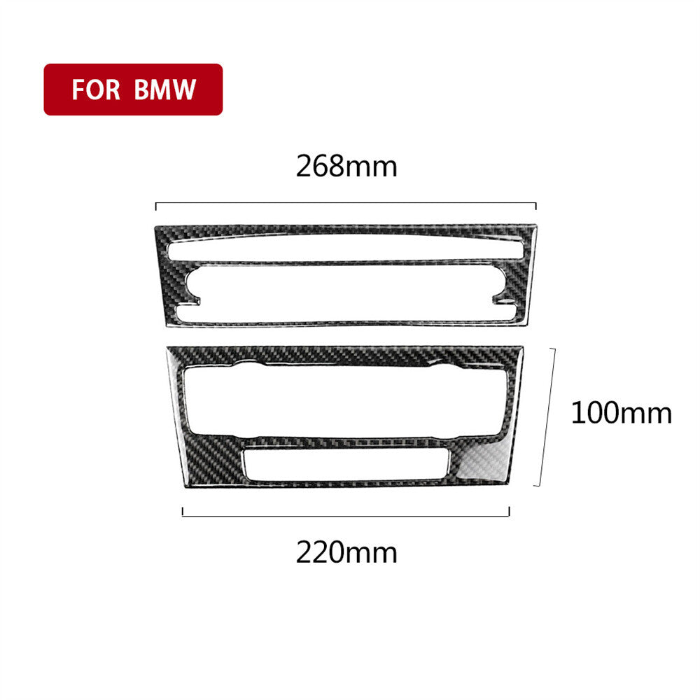for BMW E90 3 Series E90 2005-12Carbon Fiber Air Condition CD Control Panel Trim
