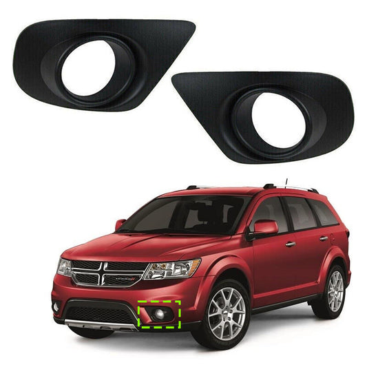 Pair Front Fog Light Lamp Cover Trim Giller Trim For 2011-2018 for Dodge Journey