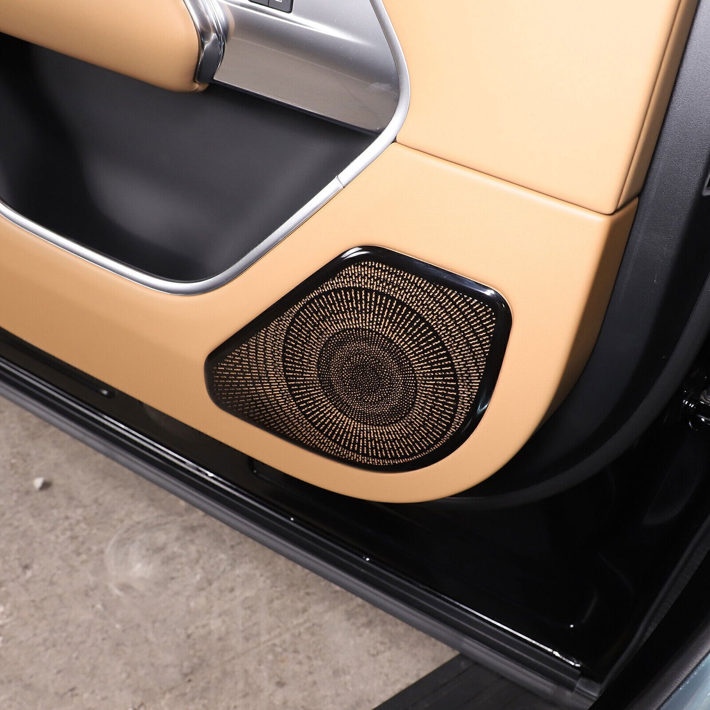for Range Rover Sport 2023-24 Black Steel Inner Door Speaker Sound Cover Trim 4P