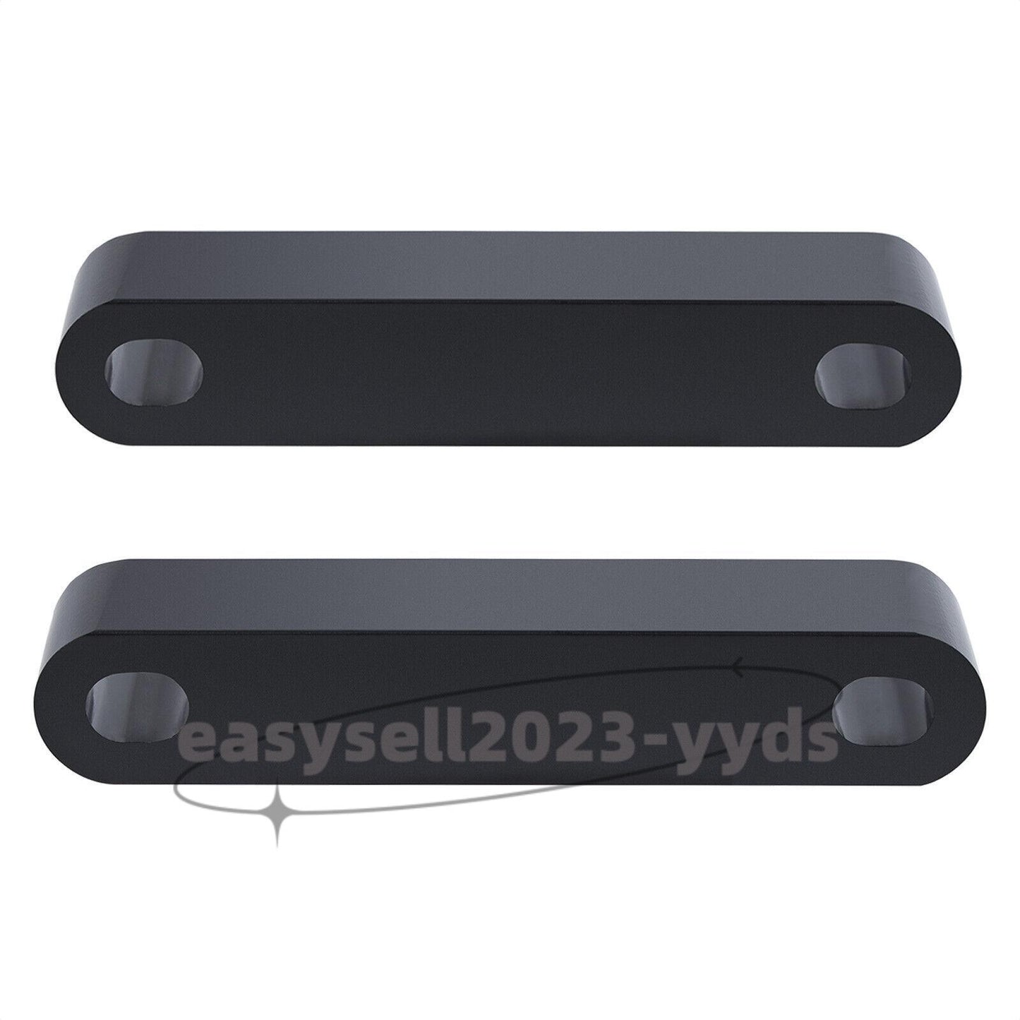 Black Front 21 Fender Riser Relocator Brackets Kit for Harley Road Street Glide