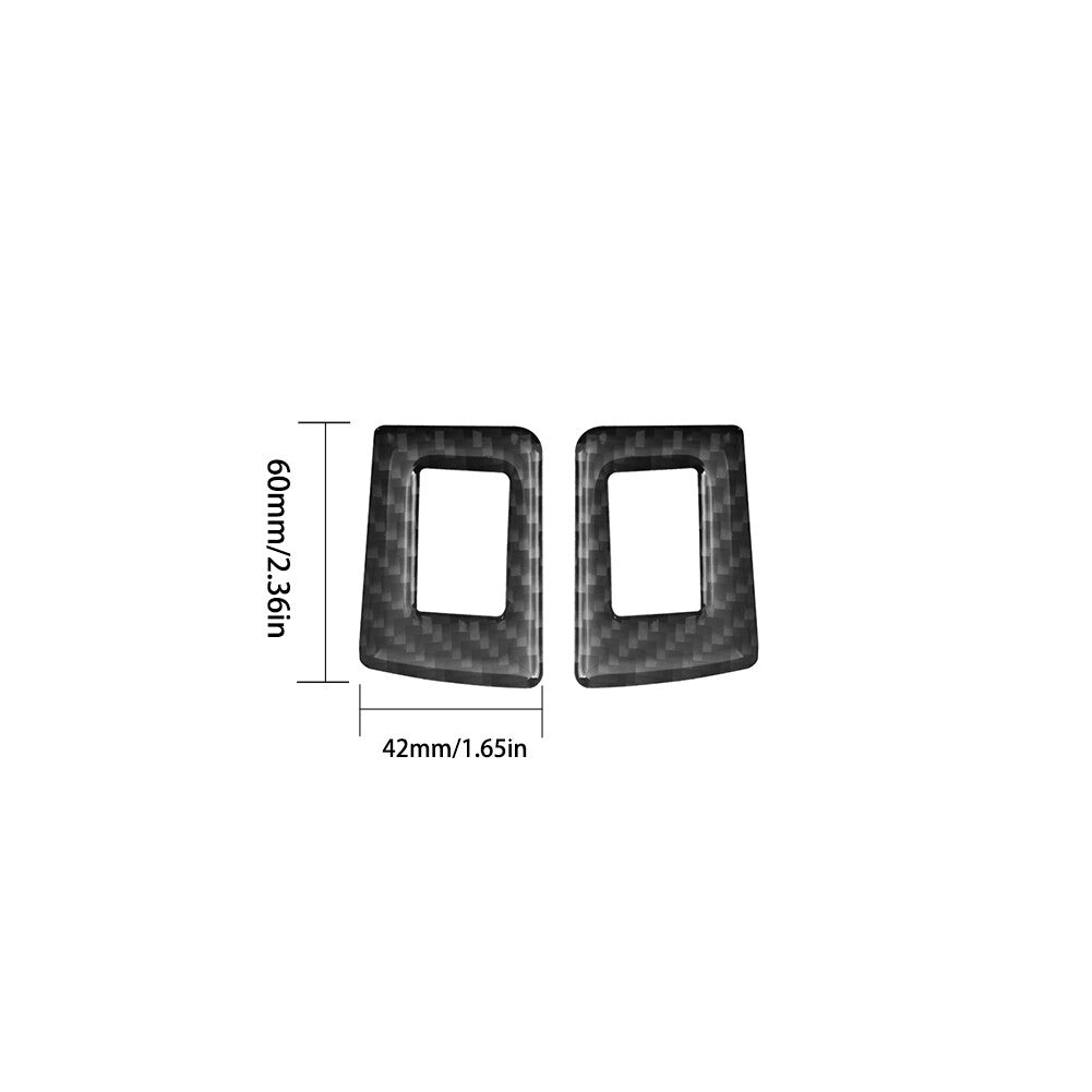 2X Carbon Fiber Rear Window Regulator Trim for BMW X5 2000-2006