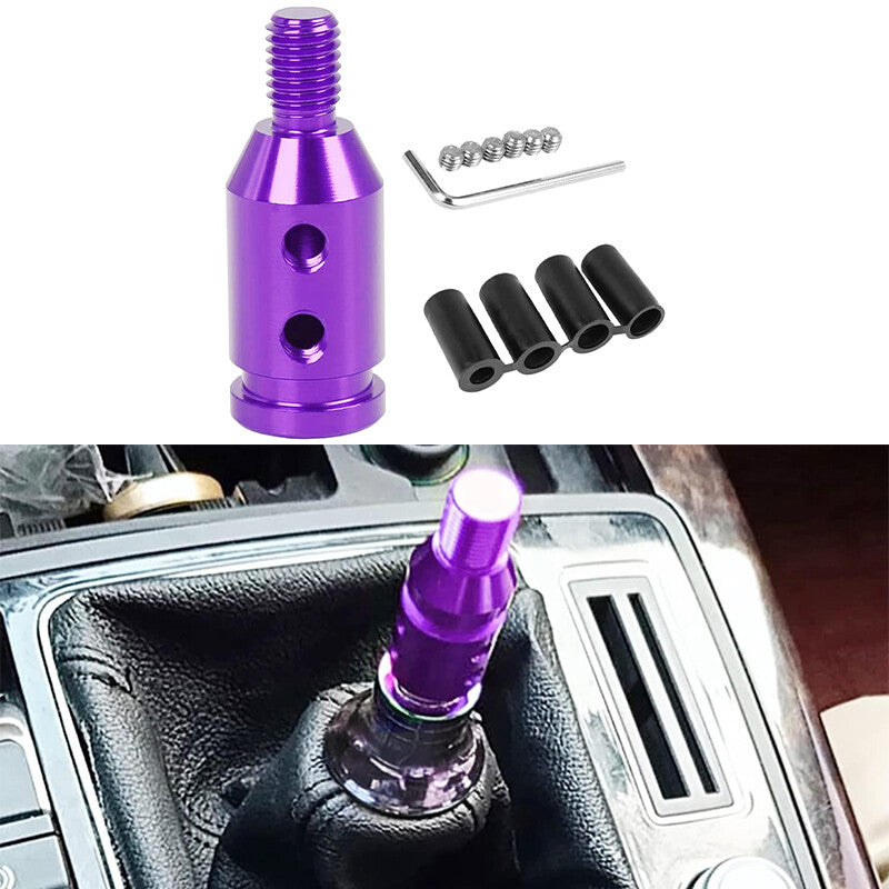 Purple Car Gear Shift Knob Adapter for Non Threaded Shifter M10 x 1.5 Universal