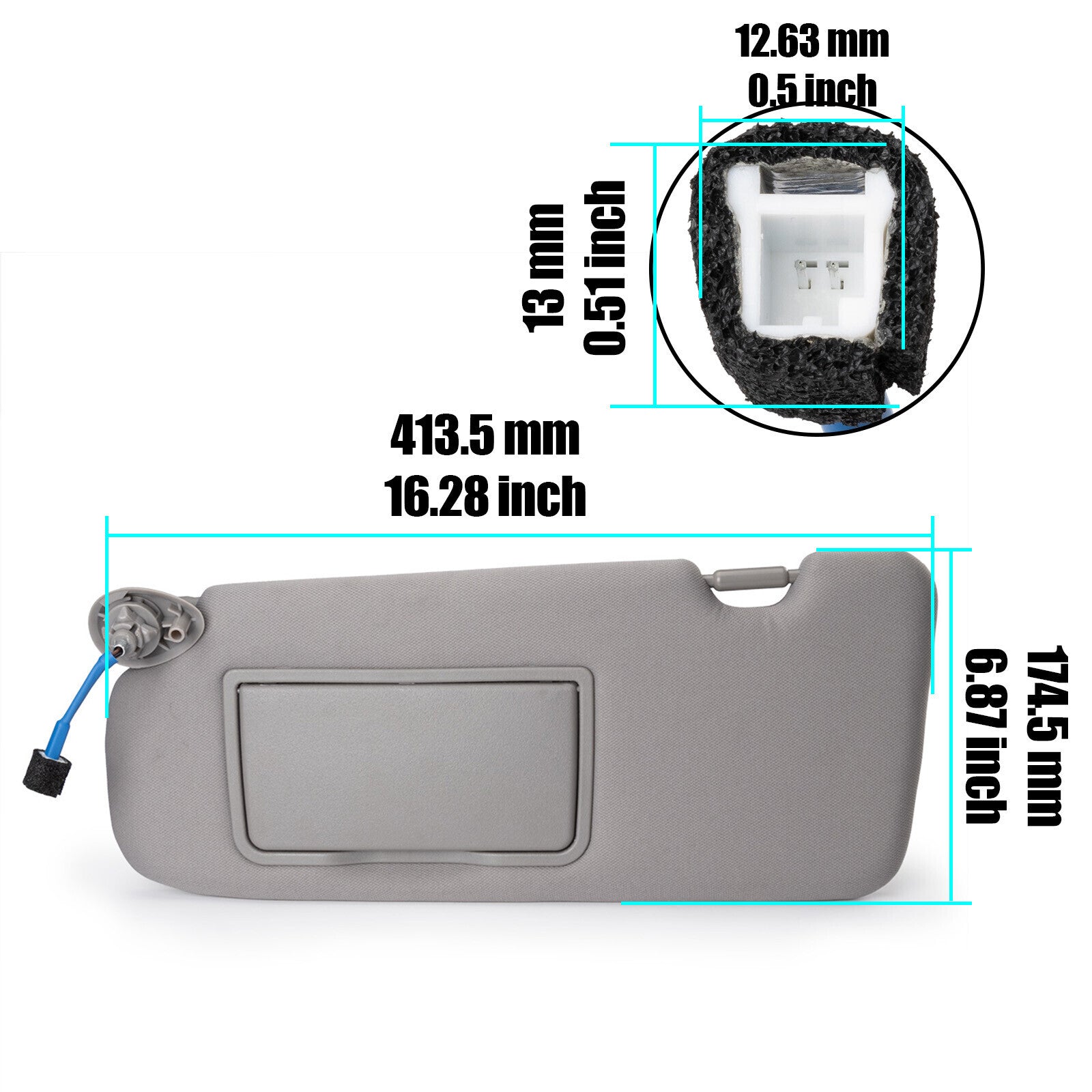 Left Driver Side Sun Visor W/Light for Honda CR-V CRV 2017-2022 83280-TLY-H11ZB