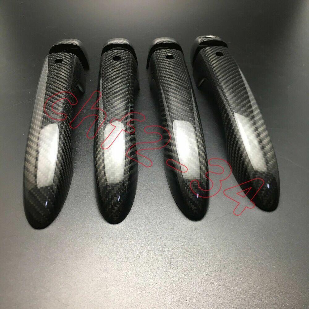 8PCS Real Carbon Fiber Door Handle Cover Trim Fit for Maserati Ghibli 2013-2018