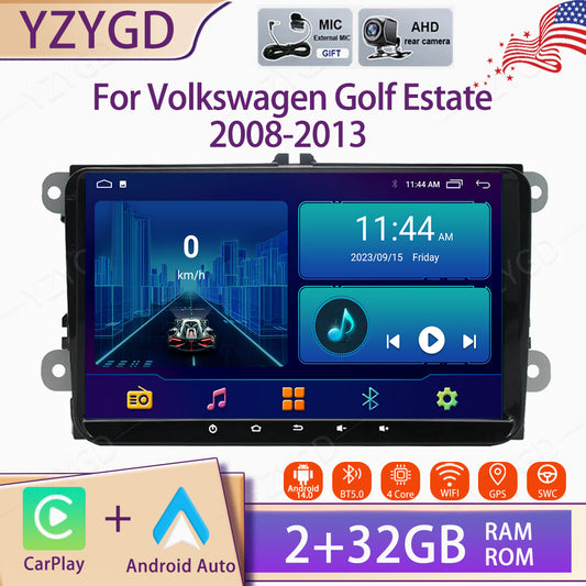 for Volkswagen for Golf Estate 2008-2013 Stereo Carplay Car Radio GPS Navi Screen BT