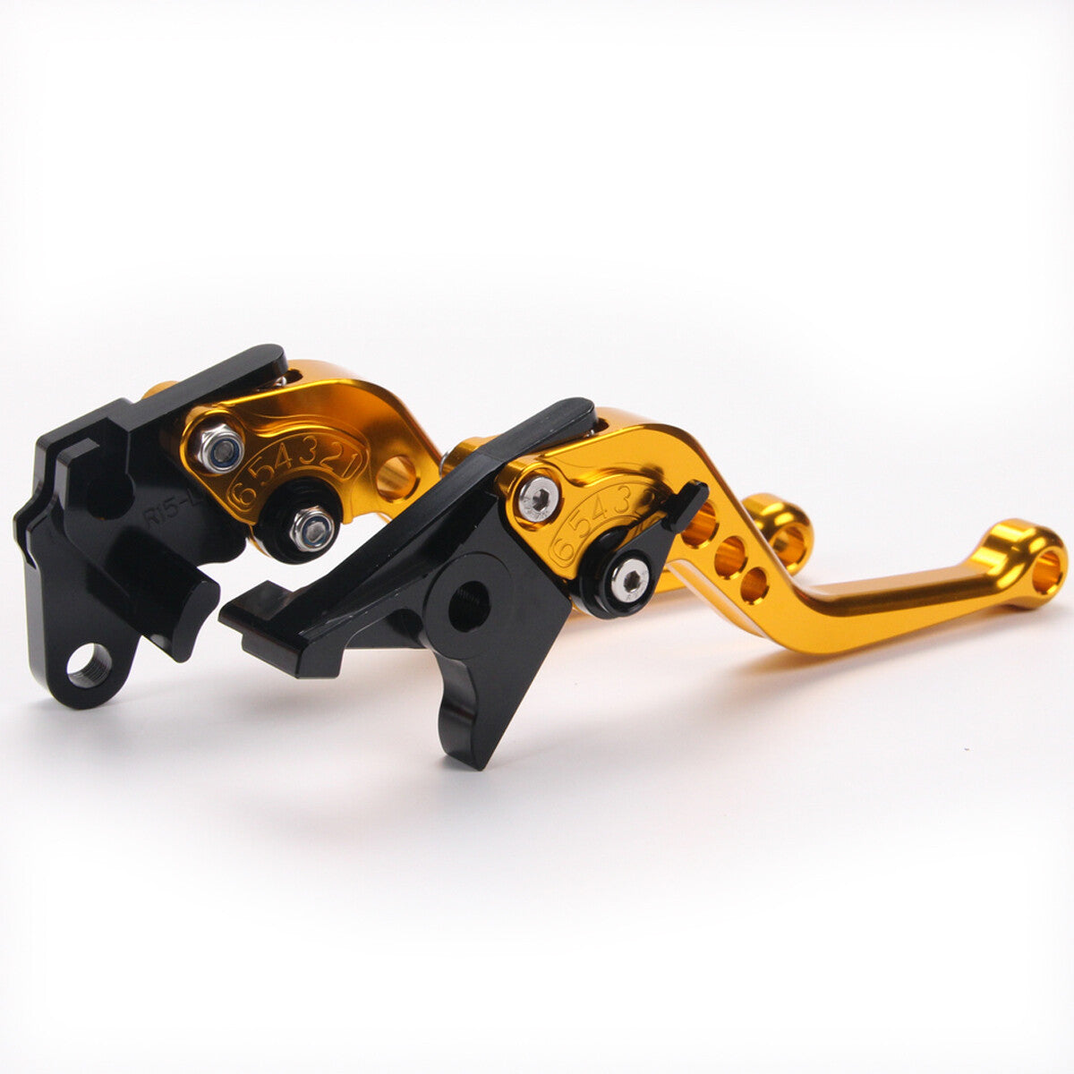 Gold Short Brake Clutch Levers for Yamaha TTR125E 2000-05-06-09 TW200 96-2000.