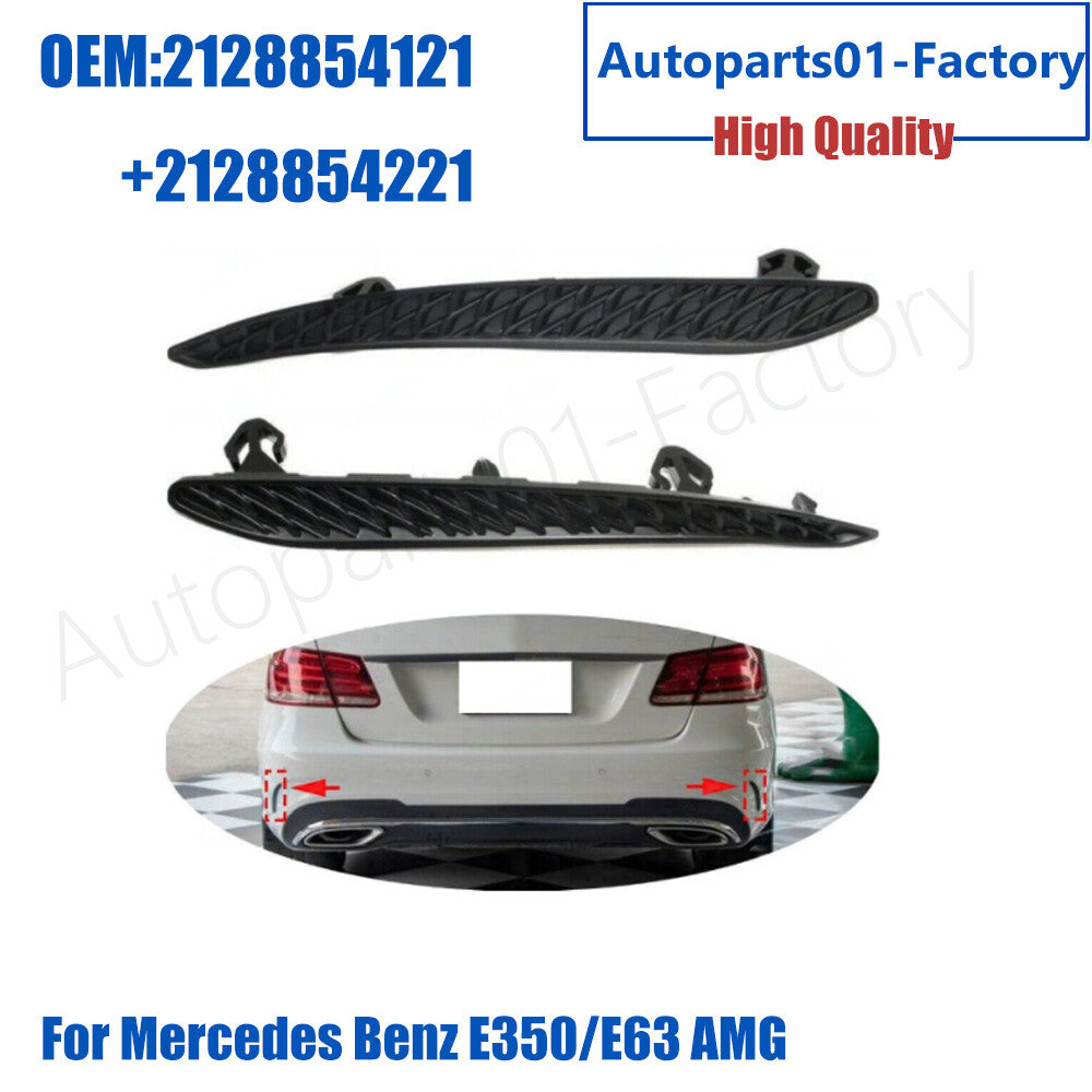 1Pair Rear Left+Right Bumper Cover Molding Trim for Mercedes-Benz E350/E63 AMG