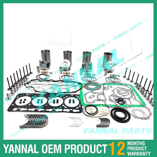 V3300 V3300-DI-T Overhaul Engine Reconstruction Kit (57mm Pistons) for Kubota