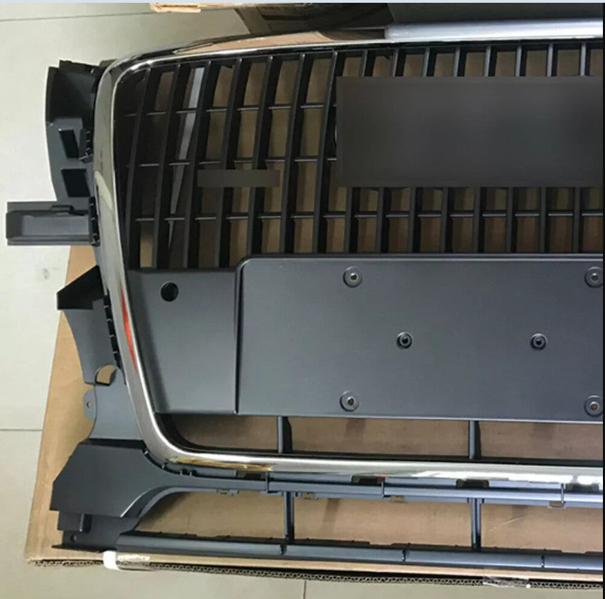 for Audi Q5 2009-2012 Bumper Grill Grille Front Mesh Chrome Frame Replacement 1P