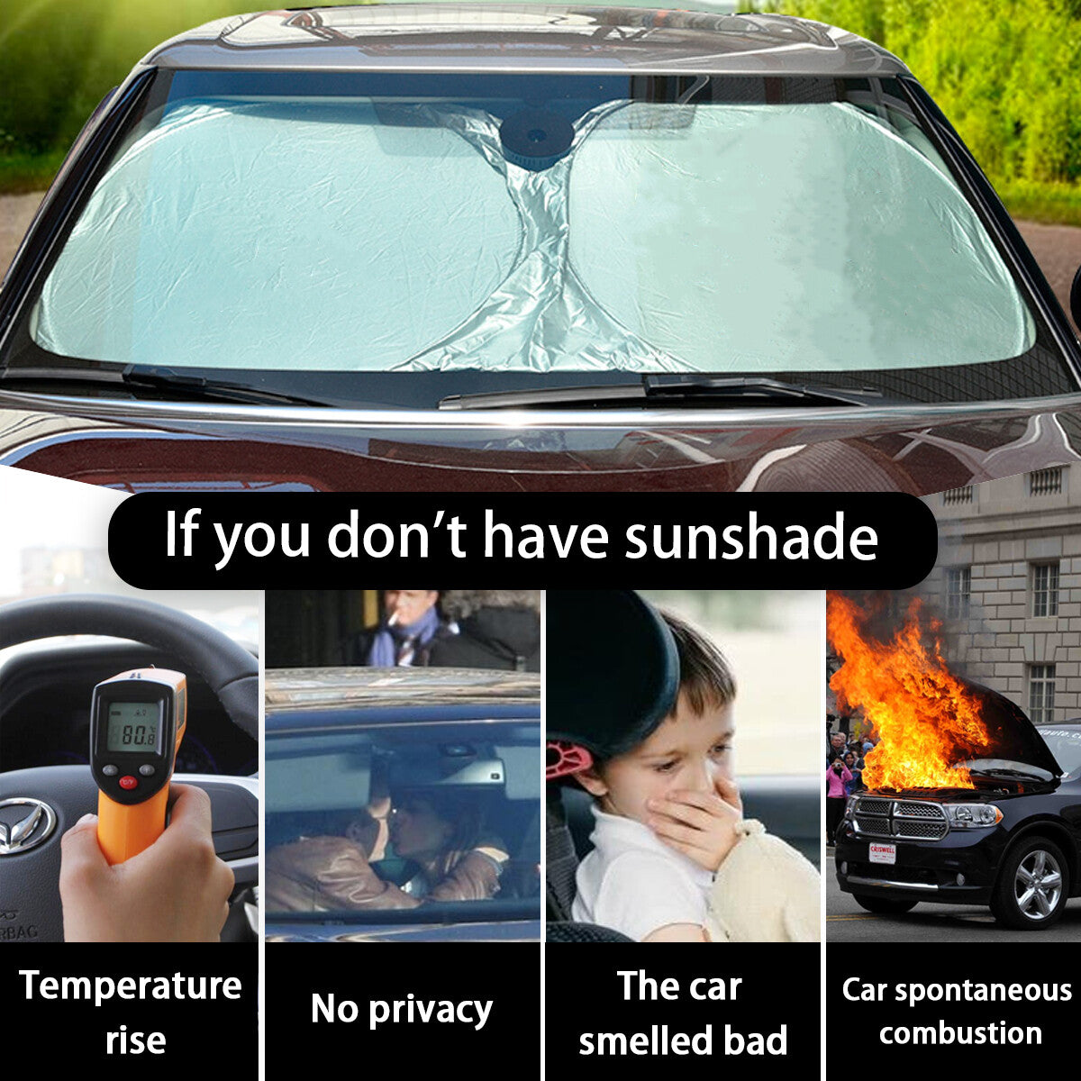 for Toyota Car Windshield Sun Shade Screen Foldable UV Block Cover Visor