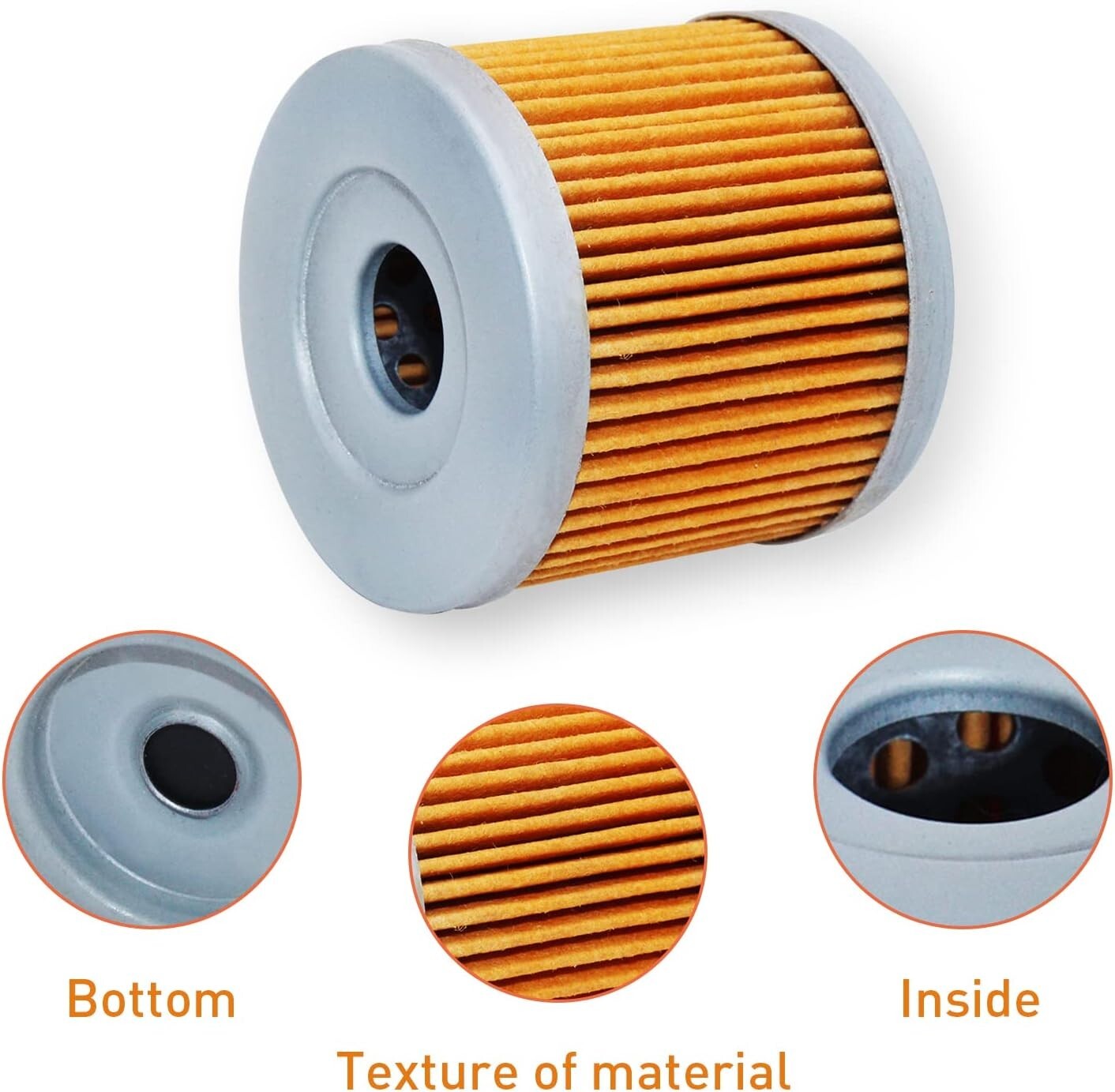 4 Pack Motorcycle Oil Filters for Suzuki GN125 E GN125E 1982-2000