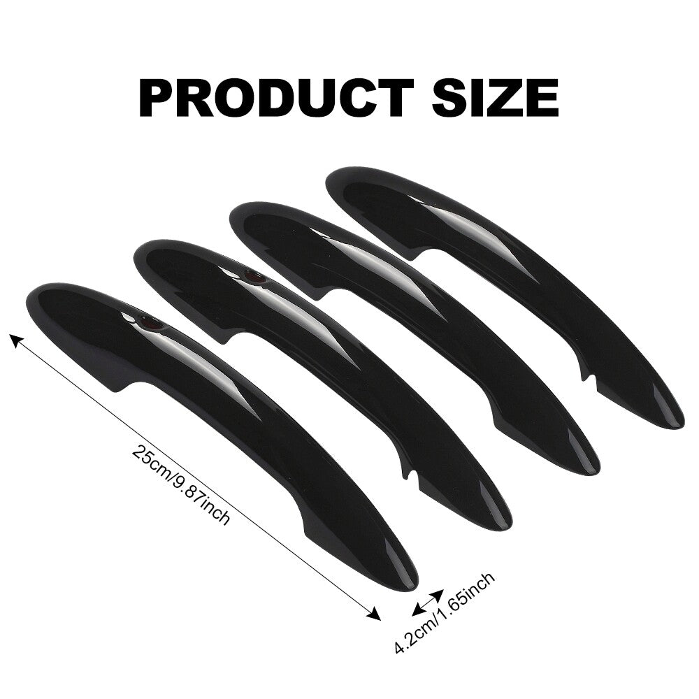 4x Glossy Black Car Door Handle Covers w/Hole for BMW for Mini F54 F55 F56 F60