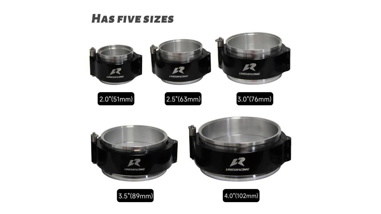 4'' 102mm Aluminum HD Intake V-Band Clamp Flange Intercooler Pipe Quick Release