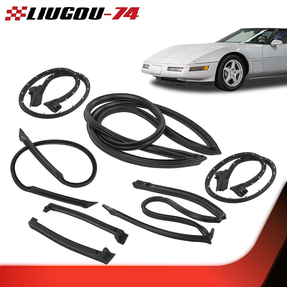 Weather Strip Seal Full Weatherstrip Kit Fits 84-89 for Corvette C4 Coupe Brand New