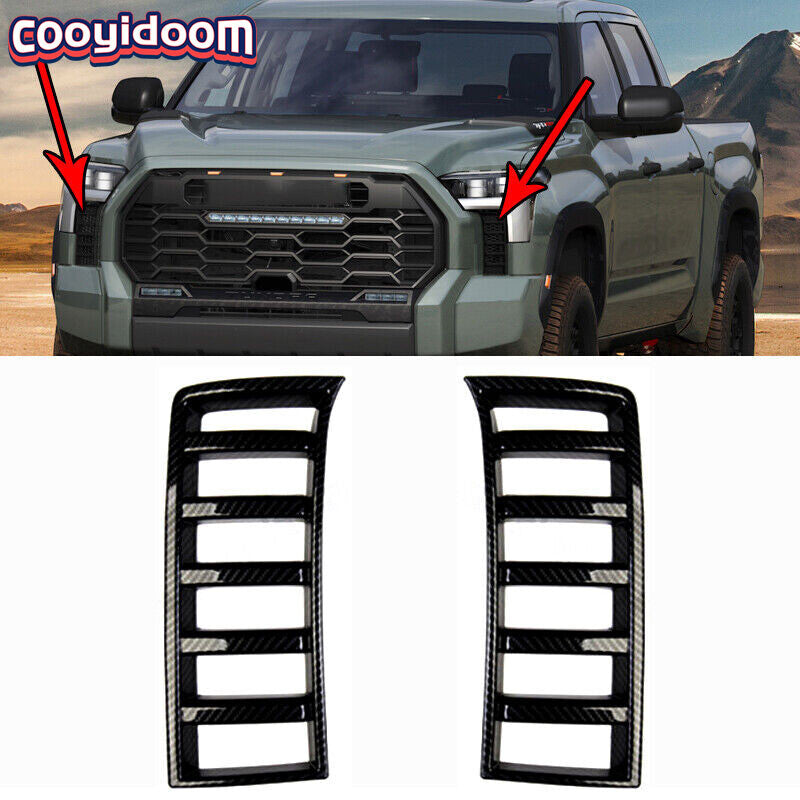 Suitable for 2022 and 2023 for Toyota Tendera, American carbon fiber automotive front air vent cover trim