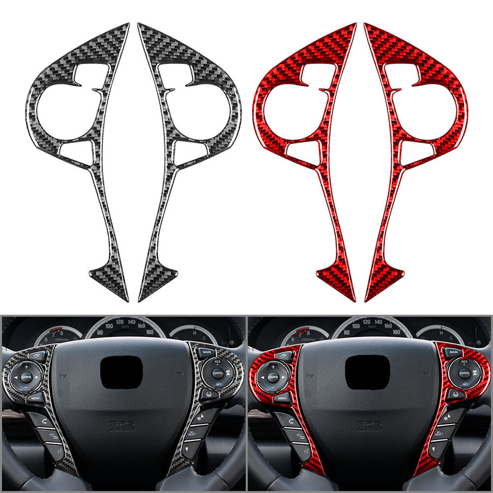 Carbon Fiber Steering Wheel Button Cover Fit for Honda Accord 2013-2017