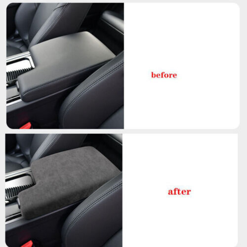 Grey Alcantara Armrest Box Cover Trim Center Console for Jaguar XF 2016-2023 1PC