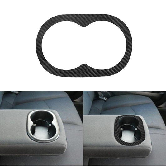 Carbon Fiber Rear Armrest Cup Holder Frame Cover Trim for Chrysler 200 2011-2014