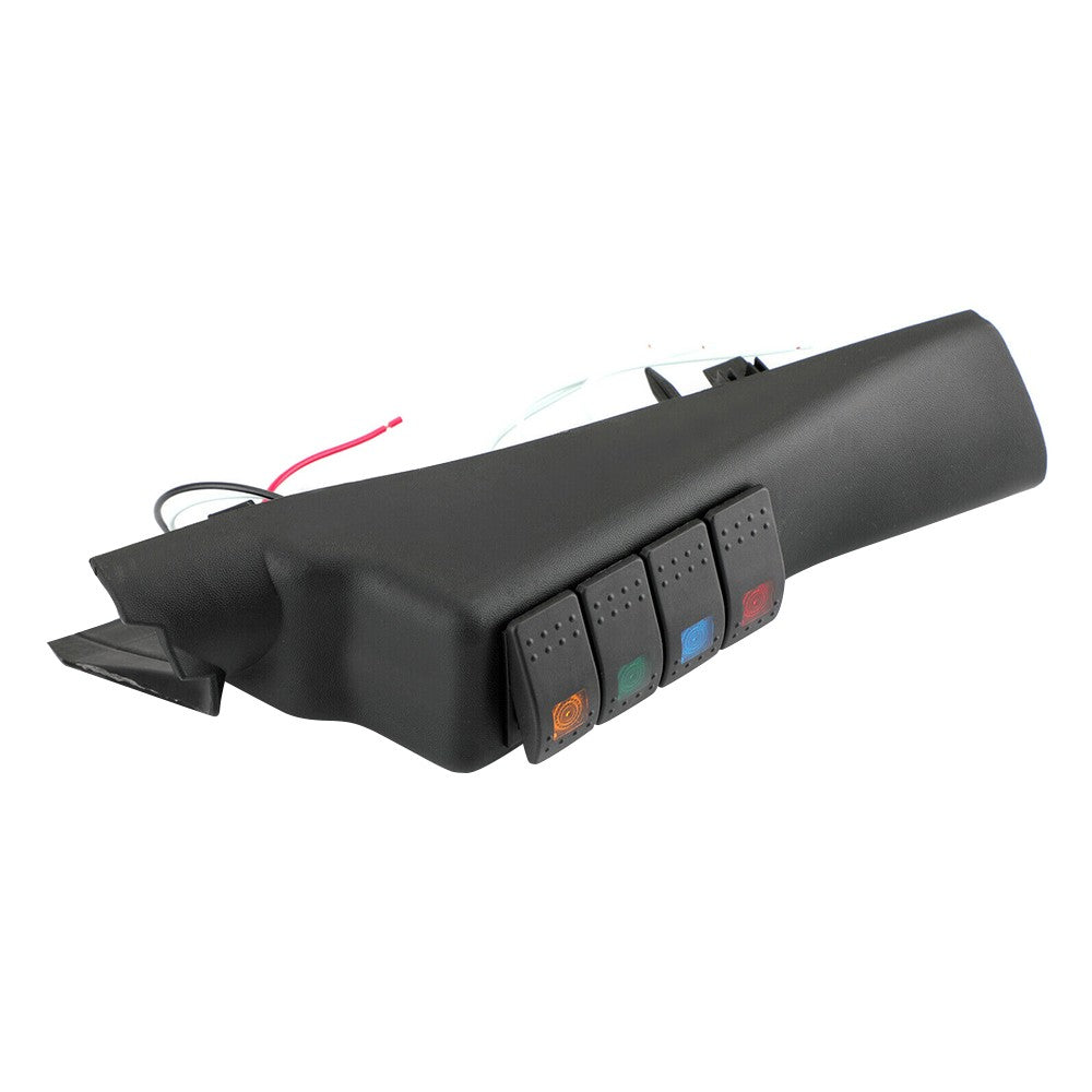 Left Side A-Pillar 4 Switch Pod Panel for 2007-2017 for Wrangler JK Replacement Part