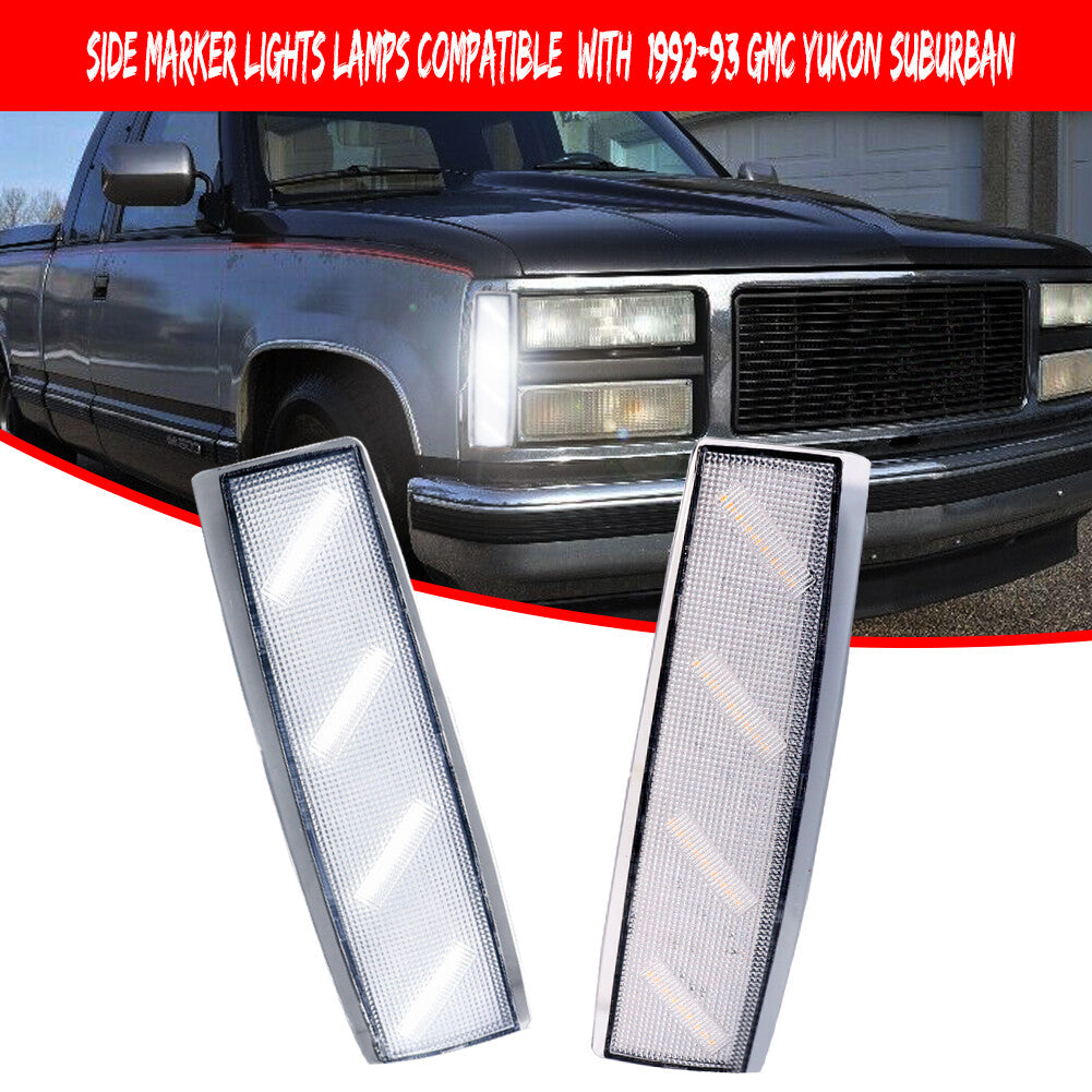 Transparent lens, white front corner side marker light, suitable for 1992-93 Gimsey for Yukon suburbs.