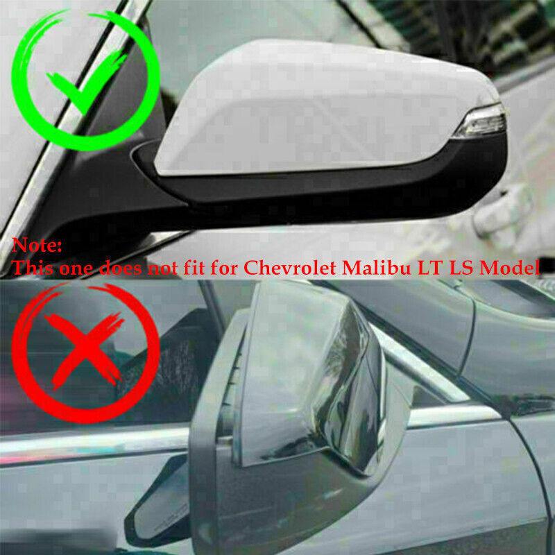 for Chevrolet Malibu 16-24 Carbon Fiber Exterior Rear View Mirror Cover Trim 2X