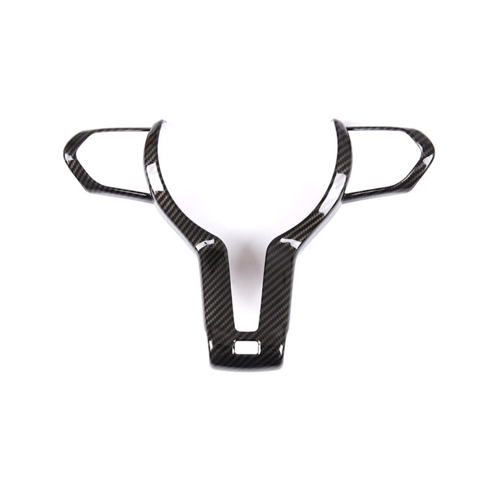 Carbon Fiber ABS Steering Wheel Panel Trim for BMW 2 3 4 Serie M3 M4 M5 X5 X6 X3