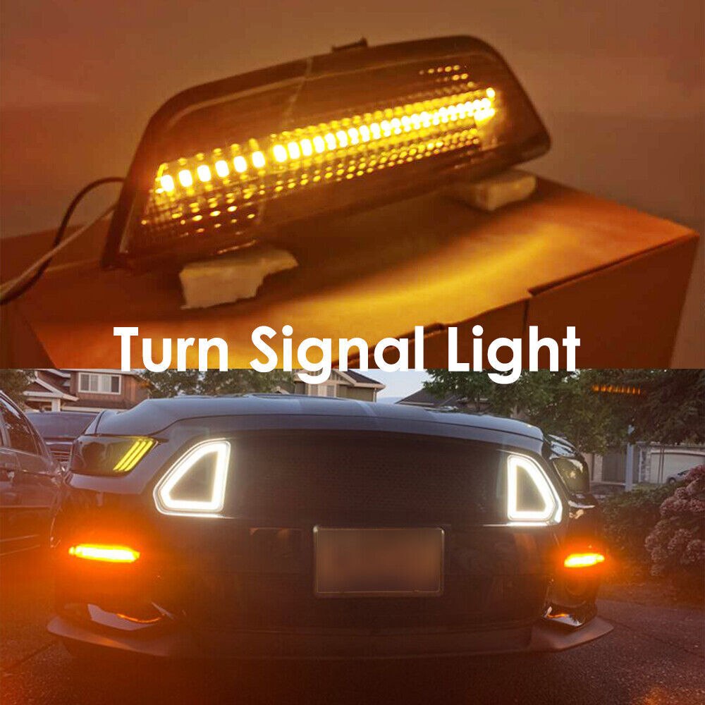 for Fog Lights 2015-2017 for Ford for Mustang Sequential LED DRL Bumper Turn Signals LR