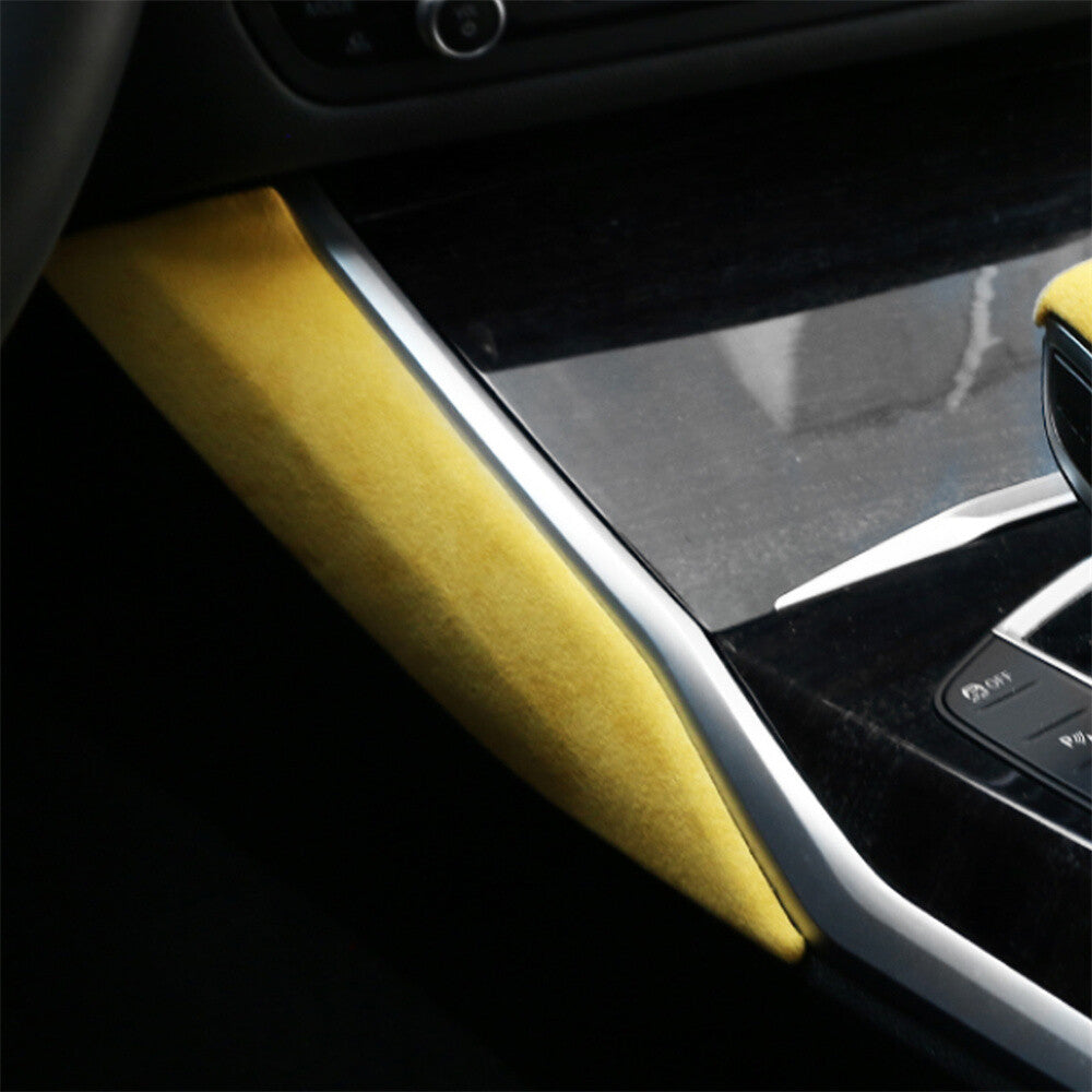 Suede Yellow Center Console Gear Shift Side Cover for BMW 3 4 Series G20 G28 20+
