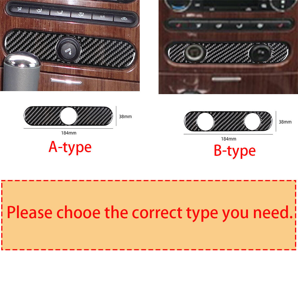 Carbon Fiber Center Cigarette Lighter Panel Cover for Ford F-150 FX4 2004-2008 A
