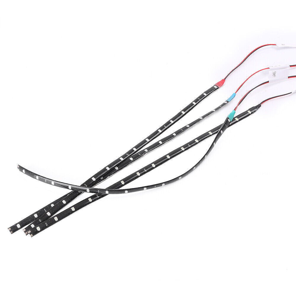 12V Universal Red LED Strip Light 528 SMD Waterproof Flexible 15-LED Light Lamp