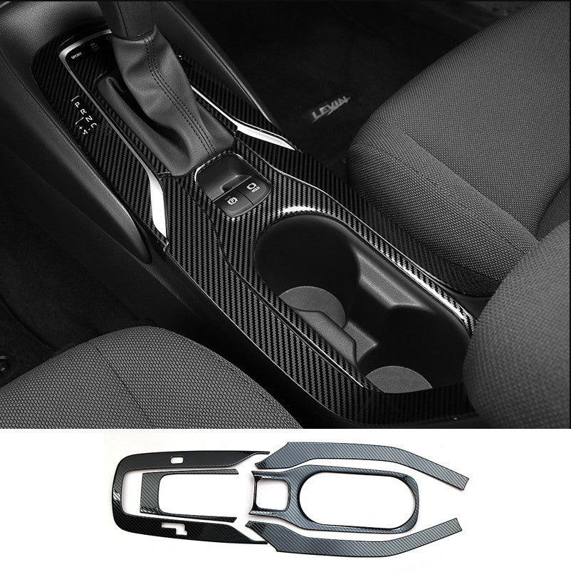 Carbon fiber internal gear panel cupholder cover trim for Toyota for Corolla 2020 - 2021
