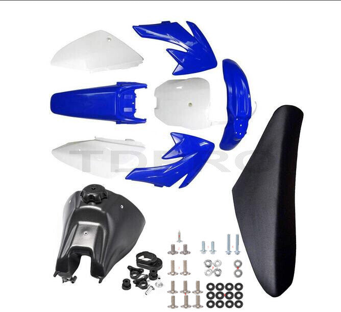 Plastic fender kit, tank, for seat and bolts for Honda cRF70 XR70 Dirt Pit Bike 140