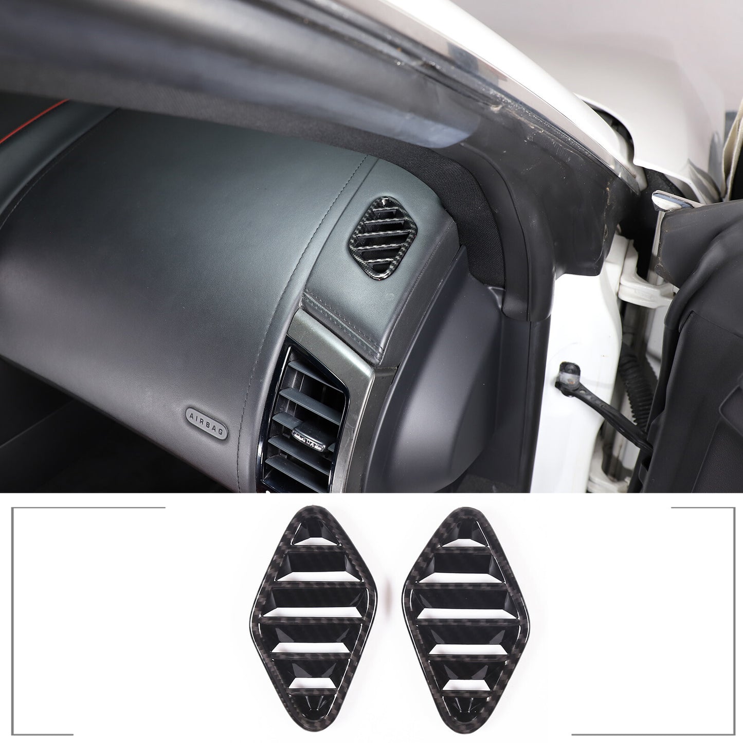 2-Piece Genuine Carbon Fiber Rear Taillight Split Trim for Corvette C7 2014-19