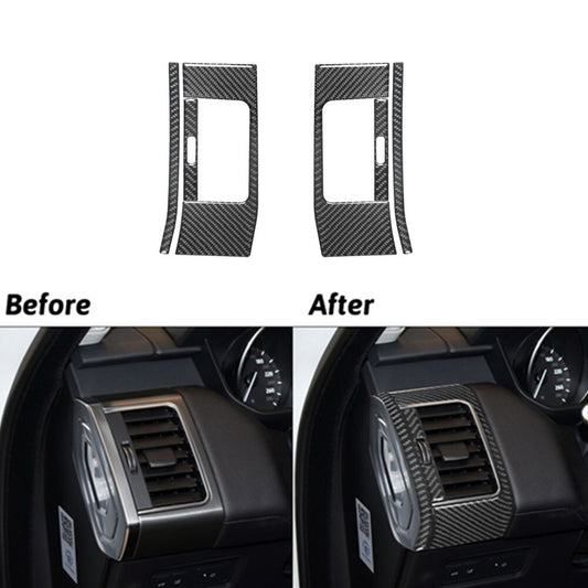 6X Carbon Fiber Dashboard Air Vent Cover Trim For Land for Range Rover Sport 2014-17