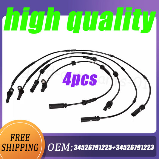 4-piece ABS speed sensor kit (34526791225, 34526791223) suitable for BMW front and rear L+R F30 F32
