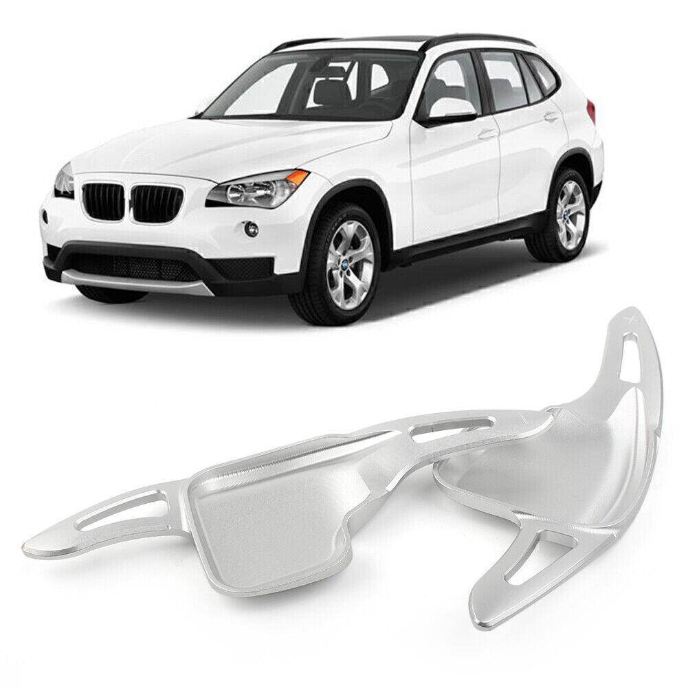 for BMW 2 3 4 5 6 Series Silver Steering Wheel Shift Paddle Shifter Trim Cover