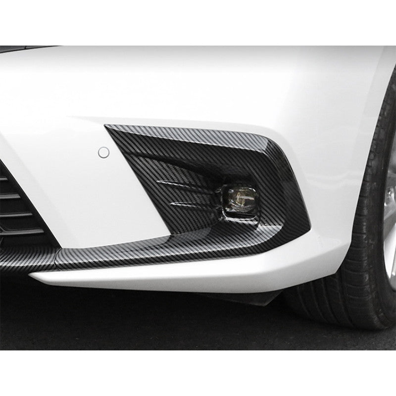 for Honda for Civic 2022-2023Carbon Fiber Front Bumper Moulding Fog Lamp Decor Cover