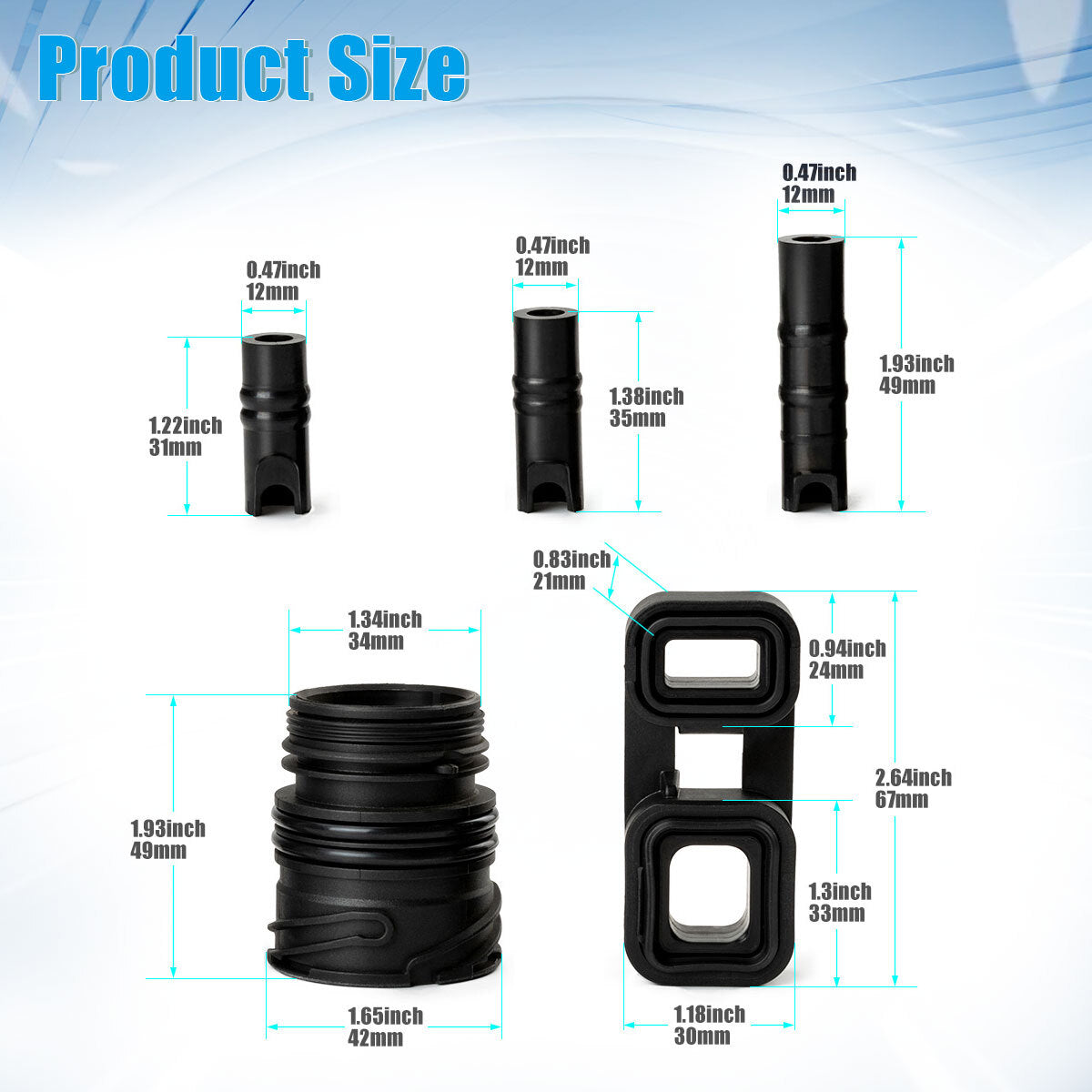 6PCS For 2006 for BMW 325i 3.0L Valve Body To Case Sleeve Seal kit Mechatronic Kit