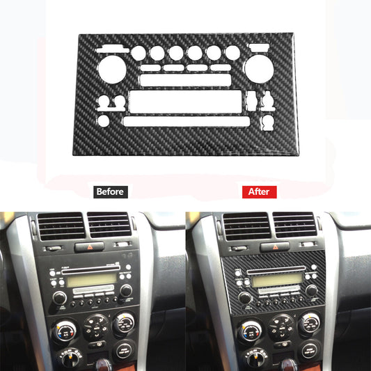 Carbon Fiber CD Control Panel Cover Trim Fit for Suzuki Grand Vitara 2006-2013