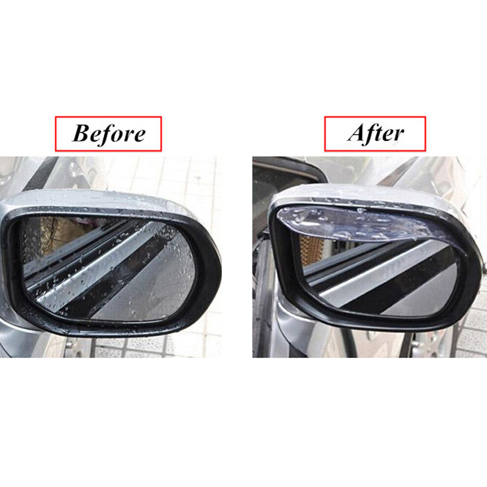 2x Rear View Side Mirror Rain Eyebrow Guard Sun Visor Universal Car Accessories