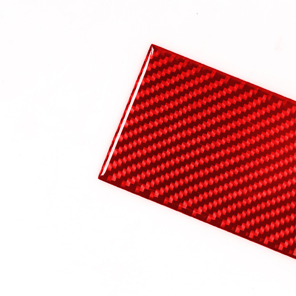 Red Carbon Fiber Headlight Control Cover Trim for Toyota Supra A90 2019-2022